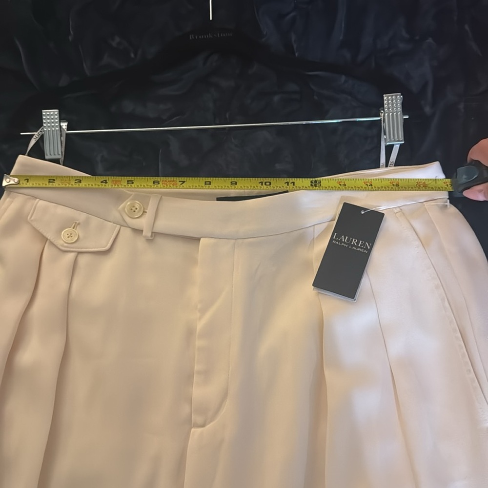 Lauren Ralph Lauren Cream Wide Leg Pants - Picture 6 of 8